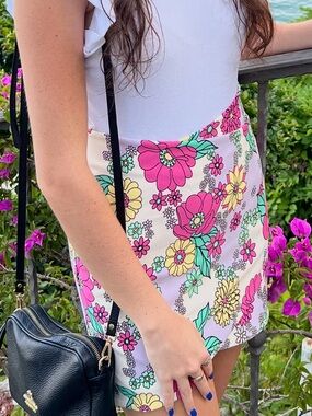 Zara Floral Mini Skirt